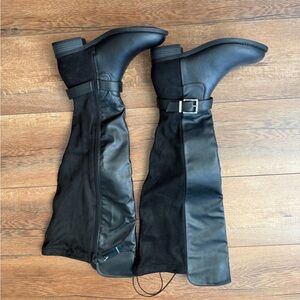 torrid Black Over-the-Knee Buckle Boots *wide calf*
